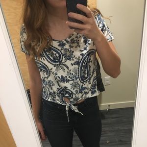 Knotted crop top